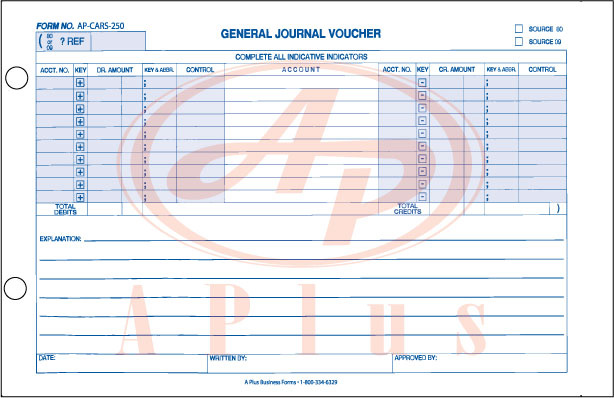 AP-CARS-250 • General Journal Voucher